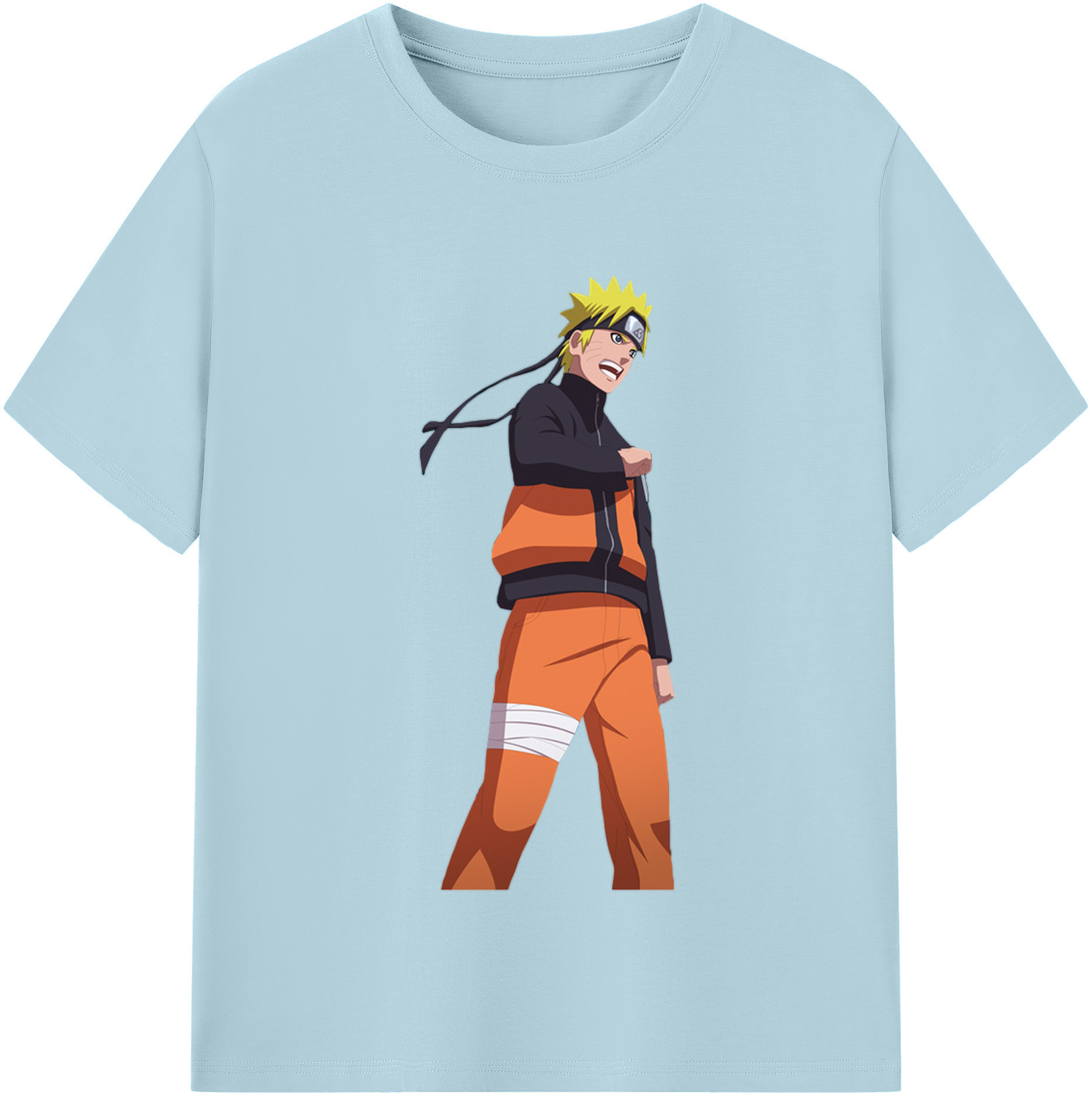 （画像用） NARUTO -ナルト- うずまき ナルト Uzumaki Naruto 綿100％半袖Tシャツ（フロントプリント）